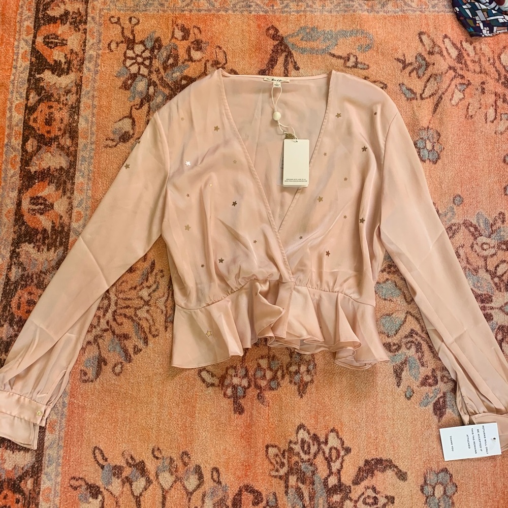 NWTS for love and lemons twinkle crop top large